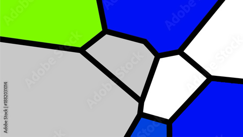 Dynamic abstract illustration of seta leaves with blue and green hues from an aerial viewpoint