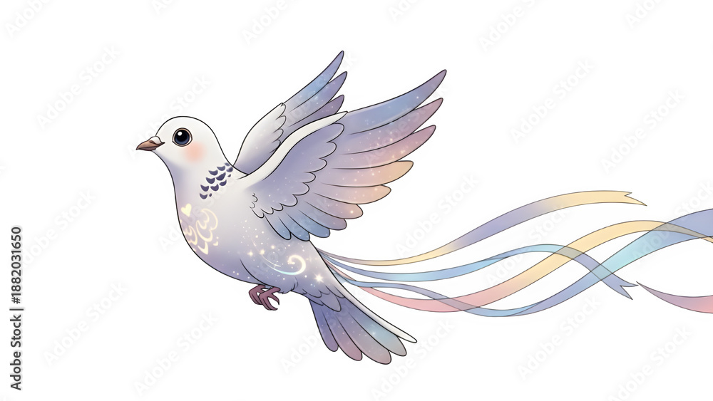 Obraz premium Vibrant bird with long tail streamers flying through air freely outside