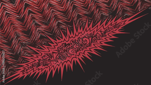 Dynamic purple energy burst illustration on dark background