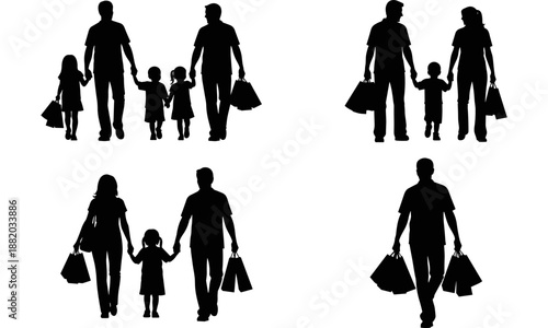 silhouettes of people