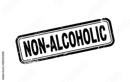 a black rubber stamp featuring the word non alcoholic in bold lettering