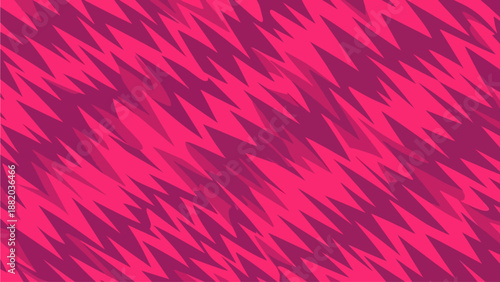 A vibrant abstract pattern of pink and red shapes from a close-up viewpoint
