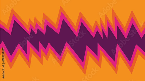 Abstract geometric pattern with zigzag shapes in vibrant colors