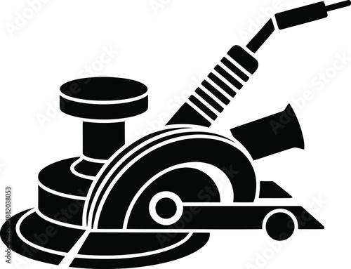 Black and white illustration of a vintage steam locomotive with a cylindrical smokestack and a curved front isolated on a transparent background