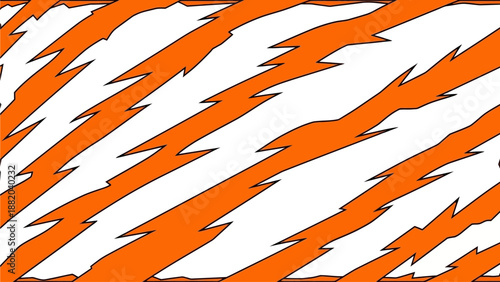 Diagonal orange stripes pattern on a white background, viewed from a straight-on perspective, showcasing a graphic illustration