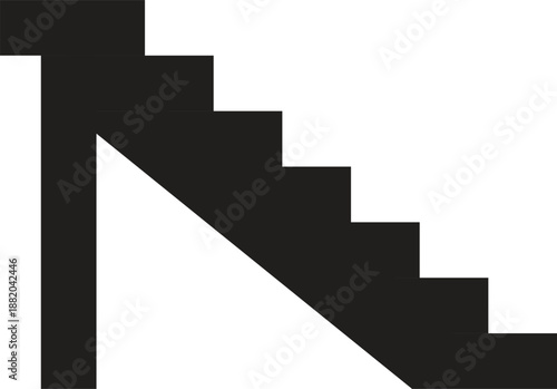 Upstairs icon sign. Walk man in the stairs. Career Symbol. flat design. Vector illustration.