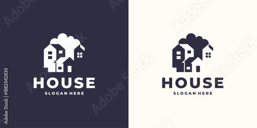 silhouette house logo luxury design inspiration.