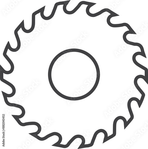 Different black silhouettes of circular saw blades