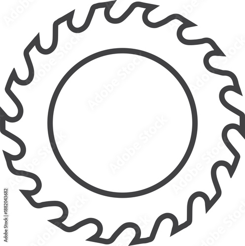 Different black silhouettes of circular saw blades