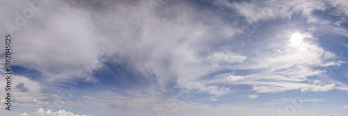 Vast Sky With White Clouds Over Calm Blue Horizon Cloudscape Landscape