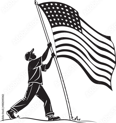 Sleek Black Silhouette United Kingdom Flag Abstract Banner Vector Minimal Flat Design for Global Branding and Editorial Use