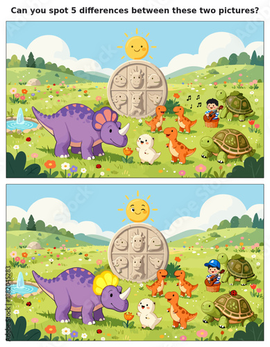 spot the difference, kids activity, fun games, puzzles for kids, educational activity, brain teaser, difference game, coloring pages, coloring books, book cover, kdp, kdp interior, kids challenges, le