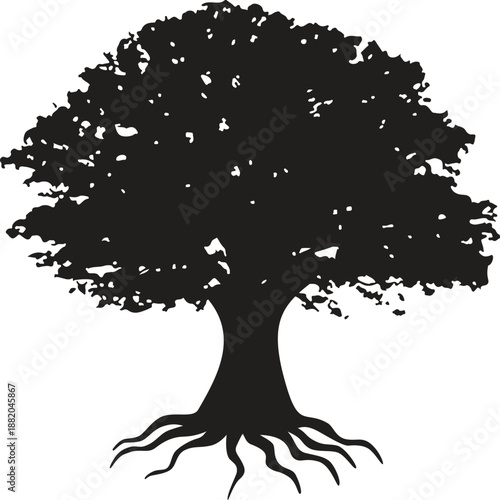 vector black tree of live icon on white background