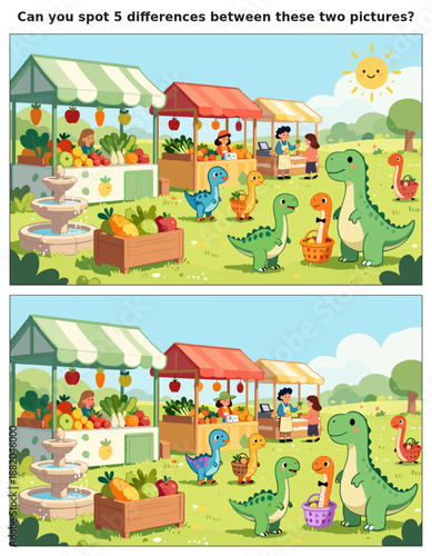 spot the difference, kids activity, fun games, puzzles for kids, educational activity, brain teaser, difference game, coloring pages, coloring books, book cover, kdp, kdp interior, kids challenges, le