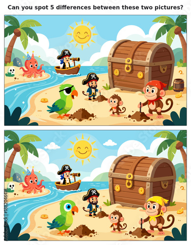 spot the difference, kids activity, fun games, puzzles for kids, educational activity, brain teaser, difference game, coloring pages, coloring books, book cover, kdp, kdp interior, kids challenges, le