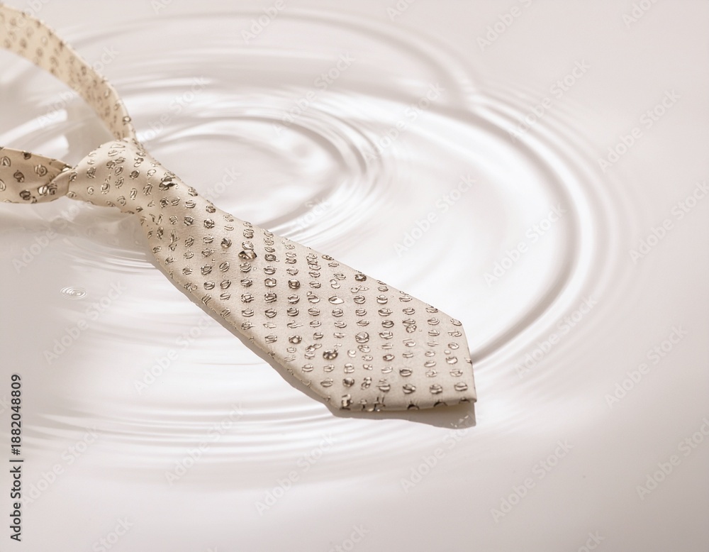 Fototapeta premium 水面に浮かぶネクタイ / Necktie Floating on Water Surface 