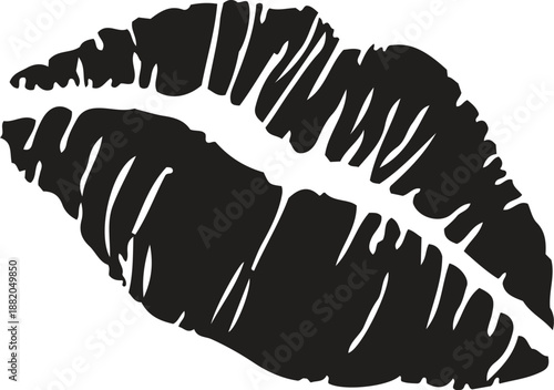 Woman lips vector icon set. kiss illustration sign collection. love symbol.