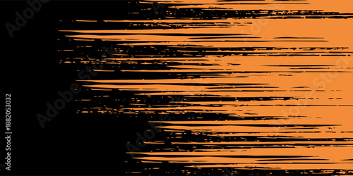 Abstract orange black backgrouhd brush car sticker
