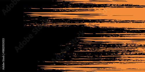 Abstract orange black backgrouhd brush car sticker. Wrap design vector