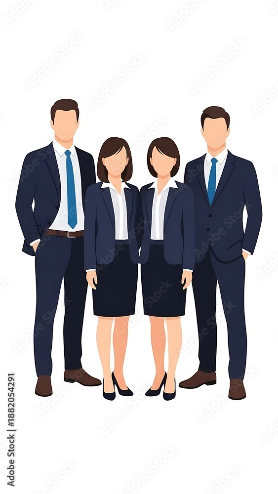 Fototapeta premium Modern business team professionals standing together