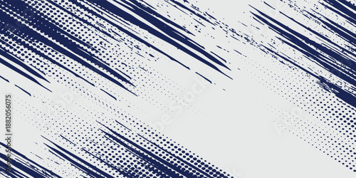 Abstract grunge navy and white dots background.