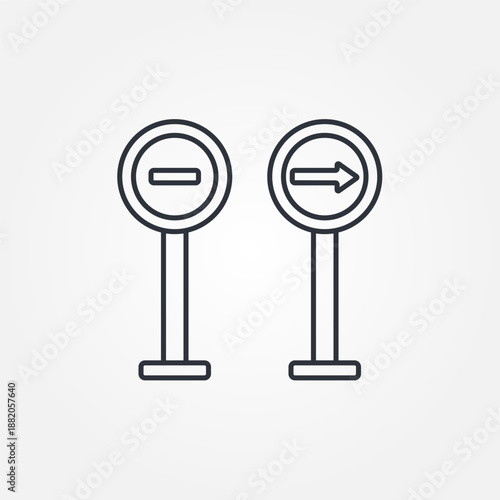 Traffic signs. International road signs isolated on a white background. Priority, warning, prohibition, mandatory, informational, service, and additional signs. Vector illustration. Main signs.