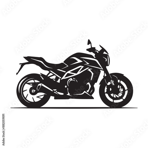 Motorcycle Elements Set Vector Icons for Bike Parts, Repair and Racing Design