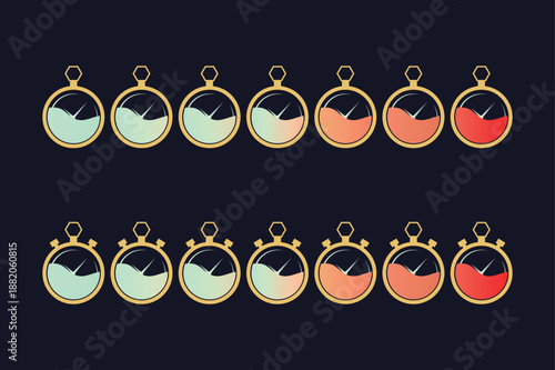 Colorful gradient pendants collection