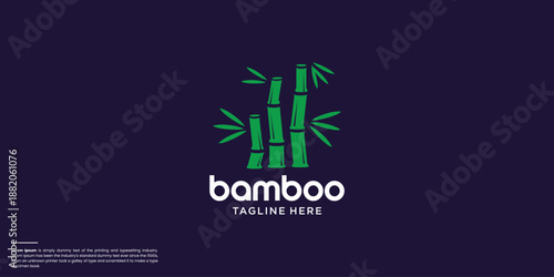 creative of bamboo logo design template.
