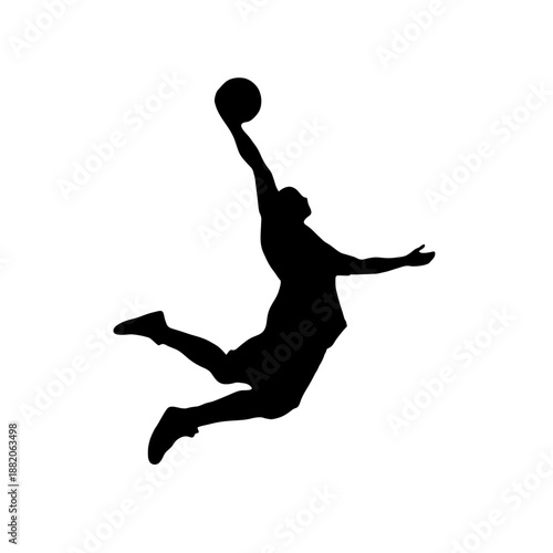  silhouettes of basketball players in various poses