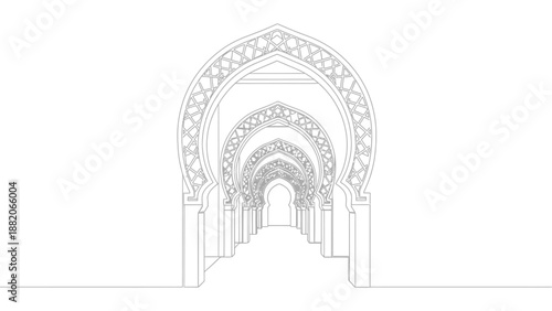 ornate archway, islamic architecture