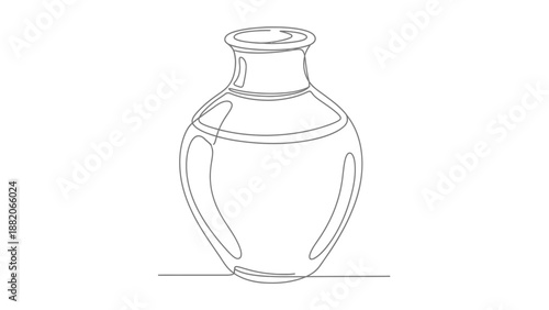 line drawing of an ancient vase