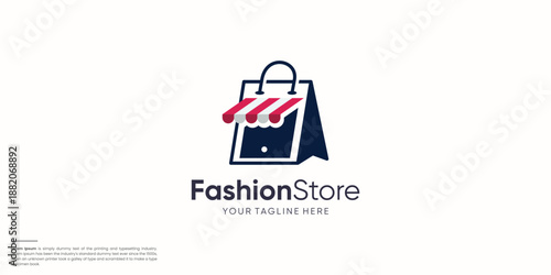 market online store logo design. retail shop idea vector