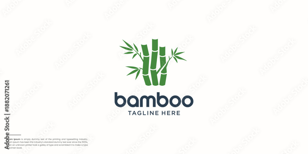 Fototapeta premium bamboo tree vector logo design