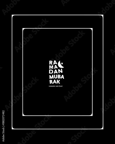 The illustration is on a black background with a white frame. In the center, 