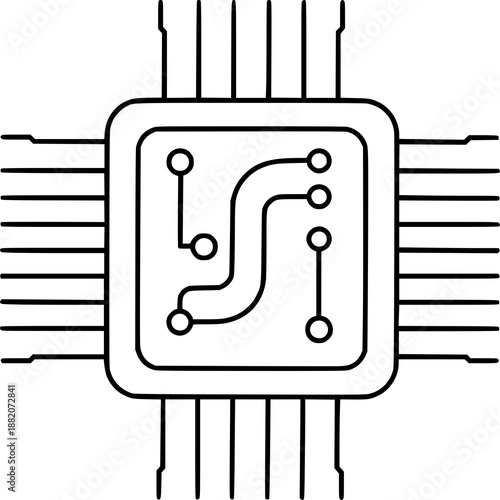 Central Processor Unit: An abstract rendering of a central processing unit (CPU), a cornerstone of modern technology and digital processing. It signifies the core of computational tasks.