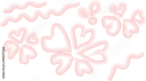 Valentine's Day icon watercolor set