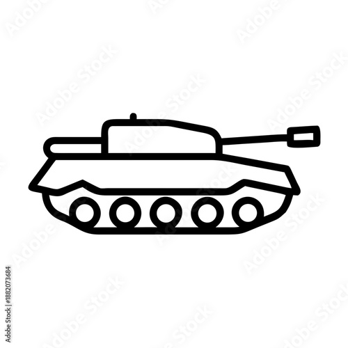 10 Minimalist Hand-Drawn Military Symbols and War Equipment Line Icons for Web and Graphic Design