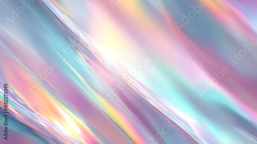 Iridescent liquid metal abstract background with flowing colors and light.