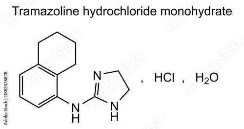Tramazoline hydrochloride monohydrate, chemical structure of tramazoline hydrochloride monohydrate, drug substance