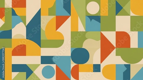 Mid Century Geometric Pattern Design