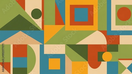 Mid Century Geometric Pattern Design