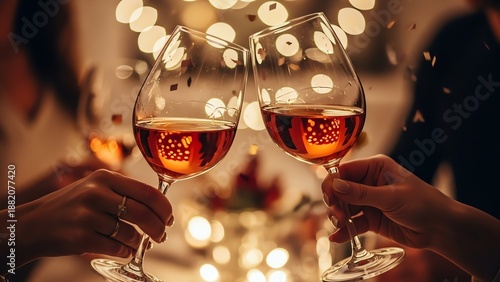 Galentine's Day Wine Glasses Celebration