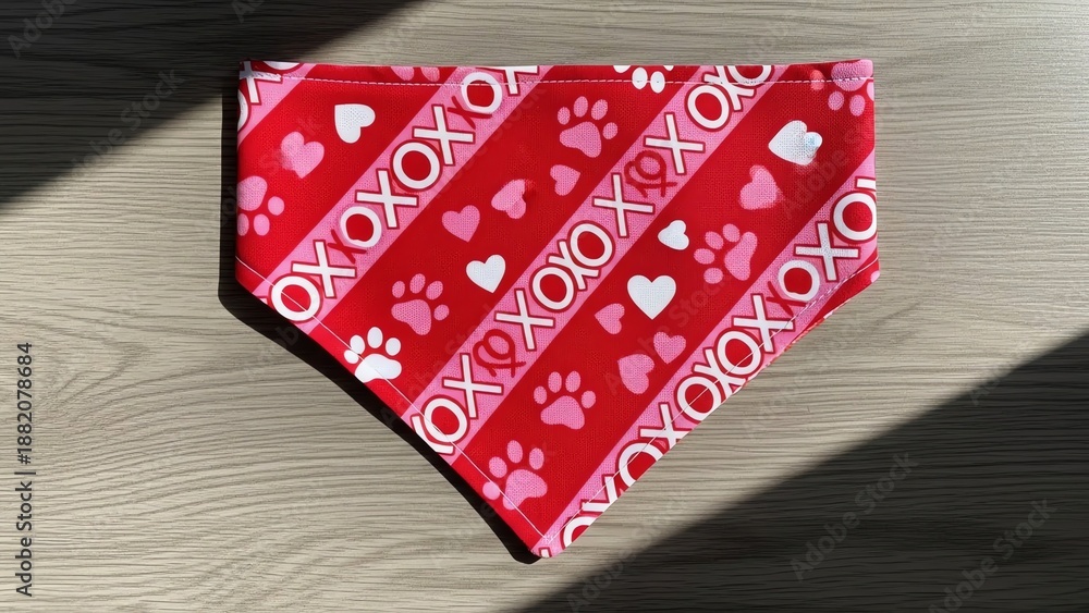 Fototapeta premium Pet Valentine Bandana Pattern Texture