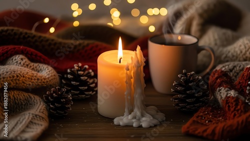Cozy Winter Candle Glow Ambiance