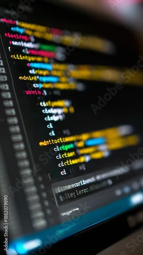 Vibrant computer code displayed on a screen, showcasing a variety of programming languages.