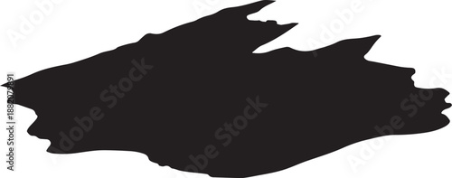 Black paint smear on white background illustration design element