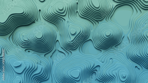 Wavy Lines Pattern on Blue Surface.