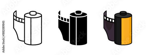 Film roll for photography and vintage camera media vector illustration