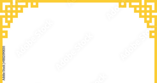 전통문양 골드 프레임